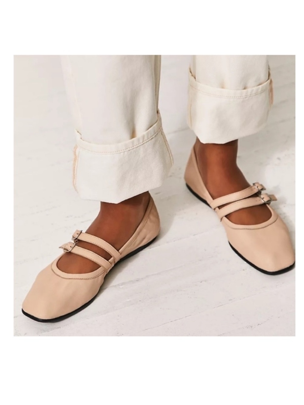 Free People Gemini Ballet Flat Mary Jane
Women size 8 NEW 
$98 Color: Tulle Pink